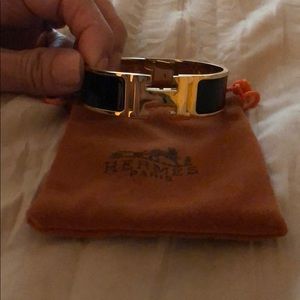 H Enamel Cuff Bracelet